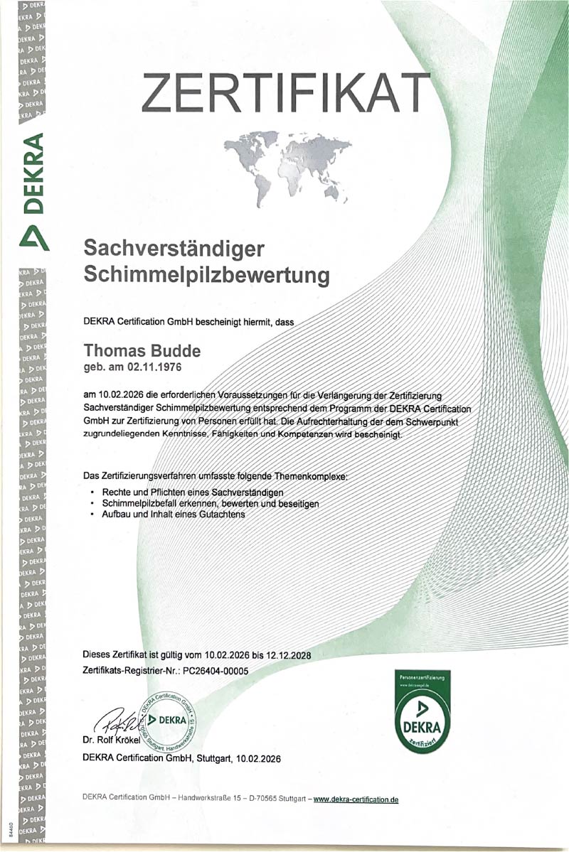 dekra-zertifikat-2026 DEKTE Zertifikat Buchstein